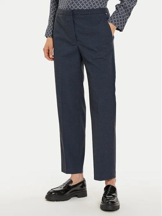 Tommy Hilfiger Women's Fabric Trousers with Elastic in Slim Fit Gray