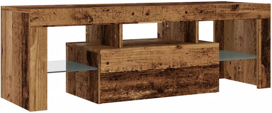 TV Stand with LED Lighting Brown M120xD40xH40cm