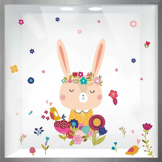 Osterhase Frühling Schaufenster 100x100cm