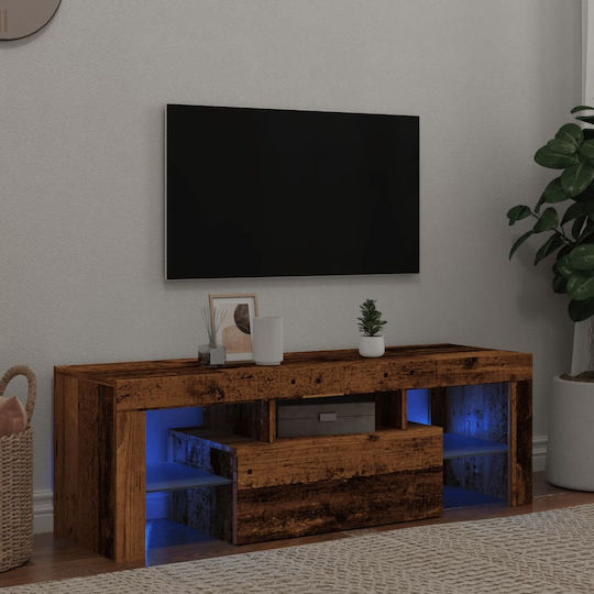 TV Stand with LED Lighting Brown M120xD40xH40cm