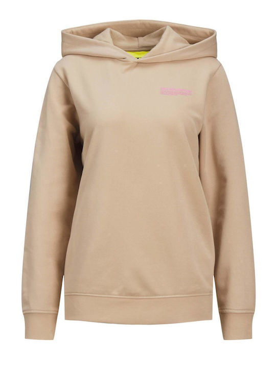 Women's Sweatshirt Hooded Feather Gray
