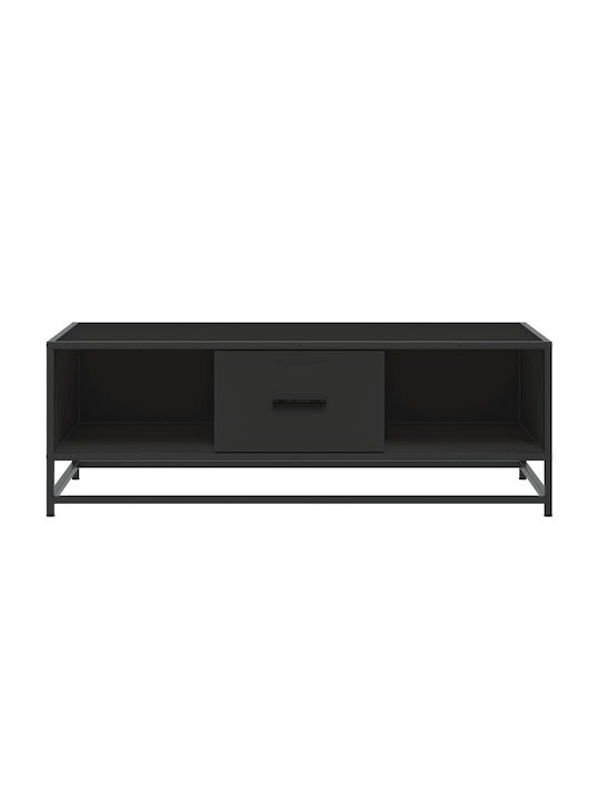 Rectangular Central Coffee Table Wooden Black M100xW57xH35cm