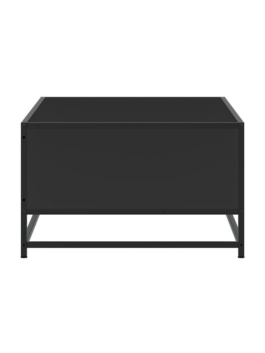 Rectangular Central Coffee Table Wooden Black M100xW57xH35cm