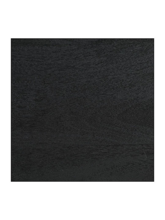 Rectangular Central Coffee Table Made of Solid Wood Black M80xW54xH40cm
