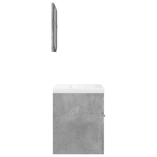 vidaXL Countertop with Sink & Mirror L42xW18xH39cm Gray