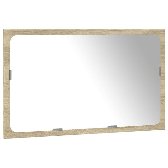 vidaXL Waschtisch mit Waschbecken & Spiegel L61xB18.5xH39.5cm Coffee