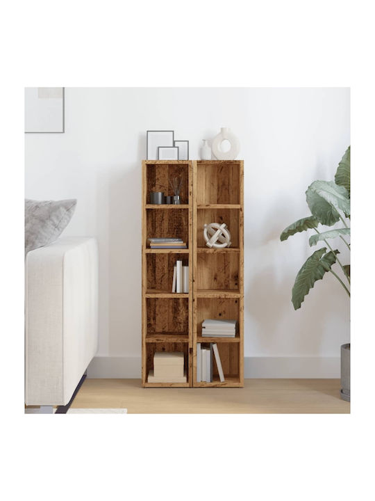 Shelves Floor Coffee 2pcs 21x16x93.5cm