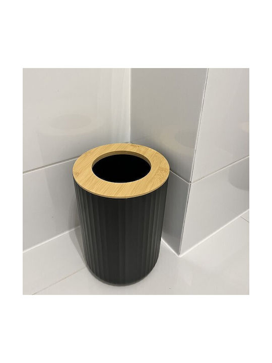 Ruhhy Plastic Bathroom Accessory Set Black 6pcs