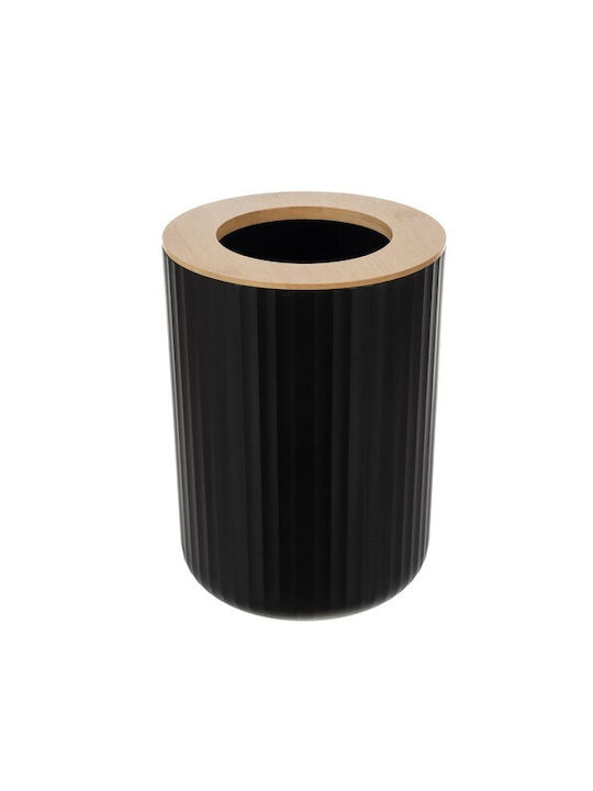 Ruhhy Plastic Bathroom Accessory Set Black 6pcs