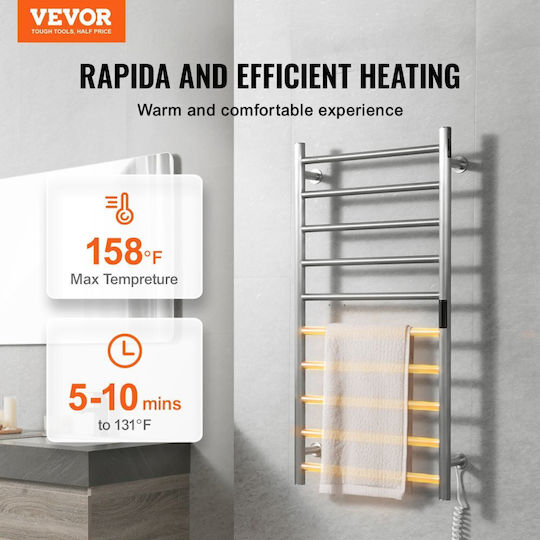 Vevor Electric Towel Rail 262W 100x50cm White