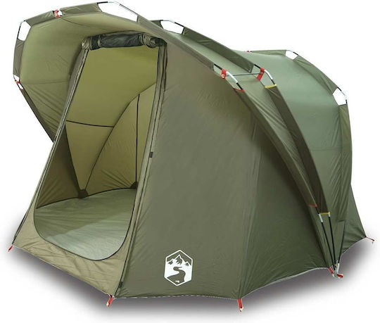 vidaXL Camping Tent Green 3 Seasons for 4 People