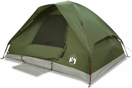 vidaXL Camping Tent Green 3 Seasons for 4 People