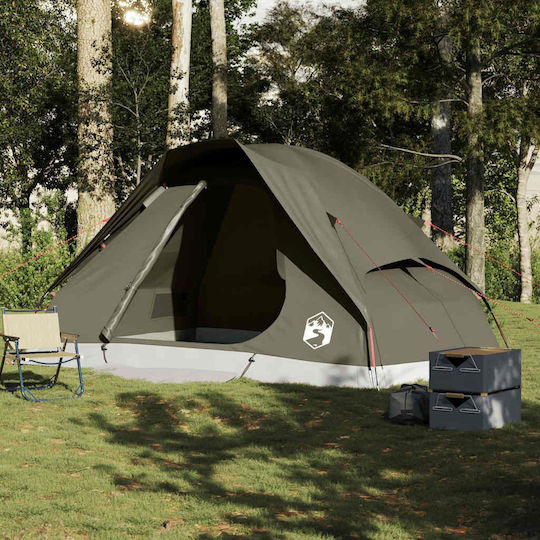 vidaXL Camping Tent Igloo Brown for 6 People