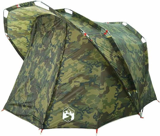 vidaXL Camping Tent Tunnel Green for 4 People