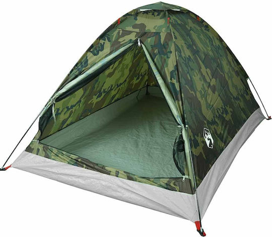 vidaXL Camping Tent Igloo Green for 2 People 198x145x105cm