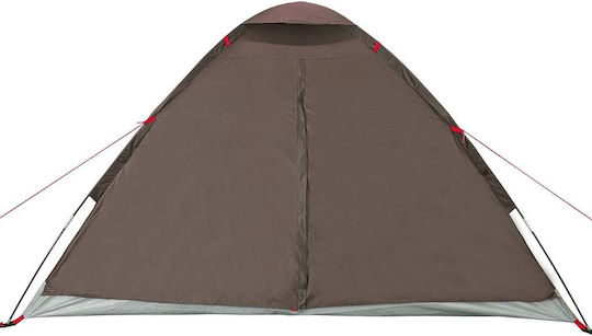 vidaXL Camping Tent Igloo Brown for 4 People