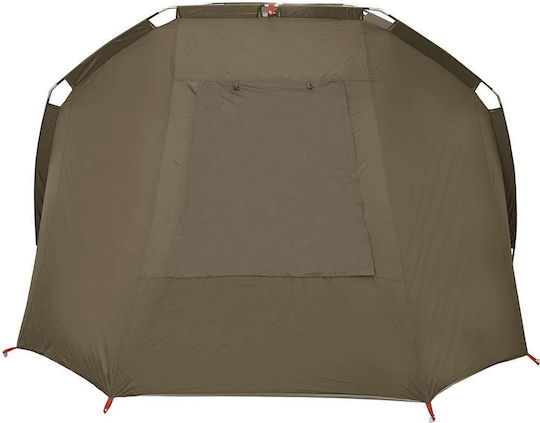 vidaXL Camping Tent Tunnel Brown for 4 People 260x276x179cm
