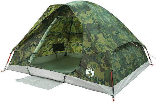 vidaXL Къмпинг сцена Igloo Зелена за 4 Хора