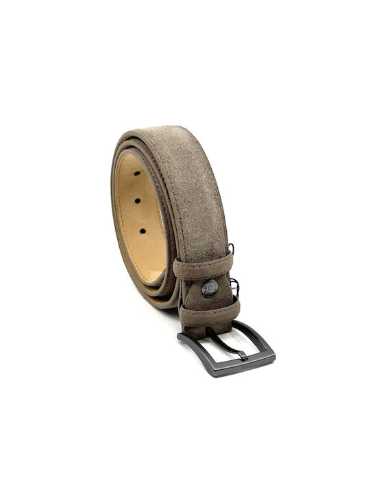 Legend Accessories Men's Leather Belt Beige LC-02/BEIGE