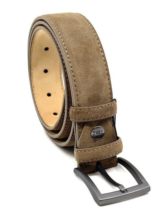 Men's Belt Leather Tabac Brown