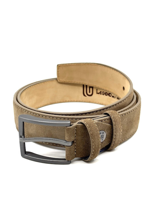 Men's Belt Leather Tabac Brown