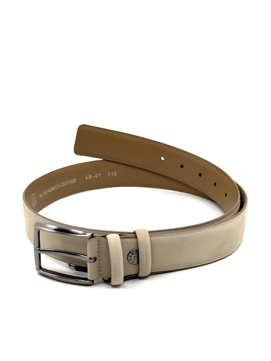 Men's Belt Leather Beige