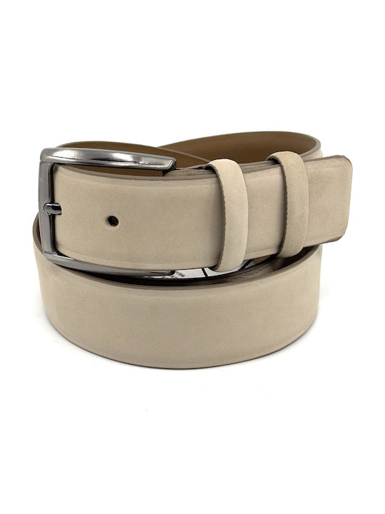 Men's Belt Leather Beige