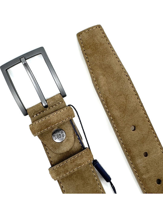 Men's Belt Leather Tabac Brown