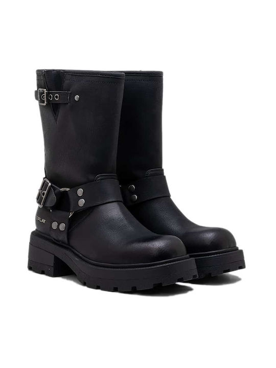 Replay Biker Boots Black GWL68.000.C0004S-0003