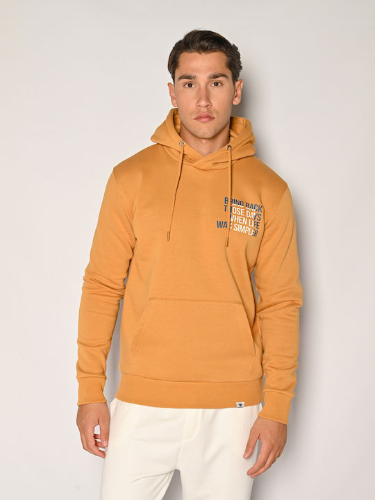 Brokers Jeans Sweatshirt with Hood Ochre