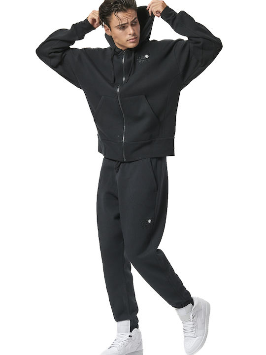 Body Action Sweatshirt Fleece with Hood Black