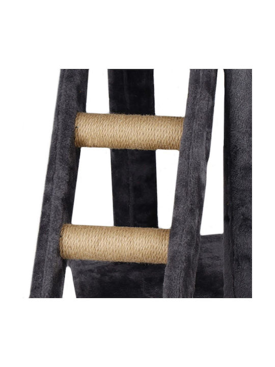 Cat Playset Scratching Post Hidden Nook Bed Balls 145cm Graphite