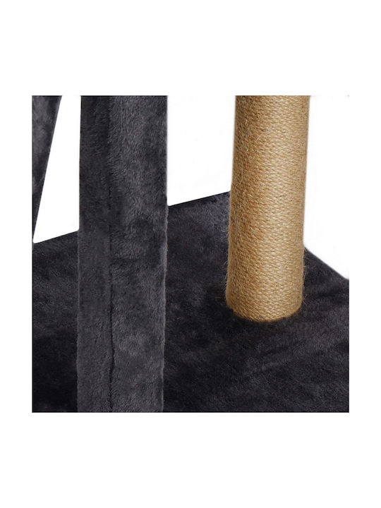 Cat Playset Scratching Post Hidden Nook Bed Balls 145cm Graphite