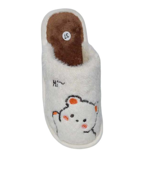 Gk Shoes Animal Print Women's Slippers in White color