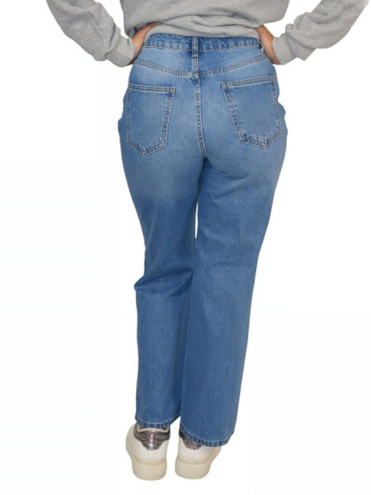 Morena Spain Women's Jean Trousers with Rips in Regular Fit Blue