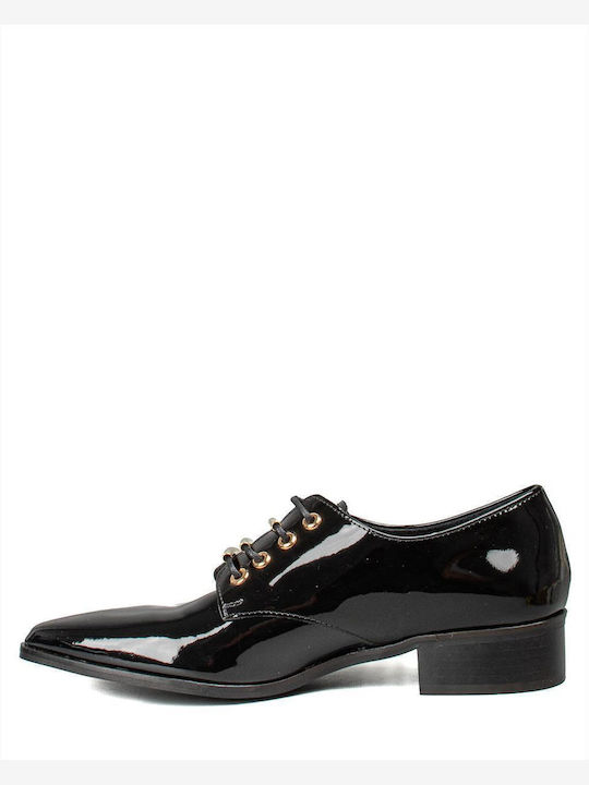 Leather Women's Moccasins in Black Color