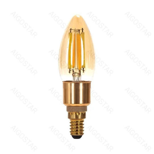 Aigostar Smart Λάμπα LED 4.5W για Ντουί E14 και Σχήμα C35 Ρυθμιζόμενο Λευκό