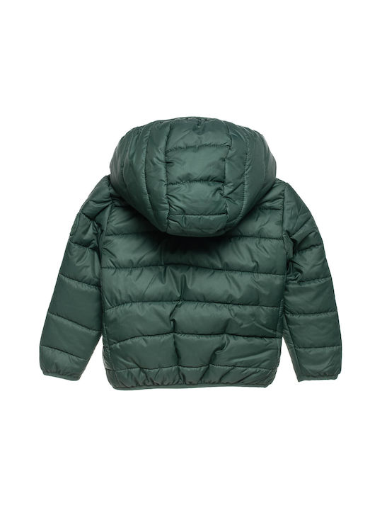 Alouette Kids Quilted Jacket with Hood Green