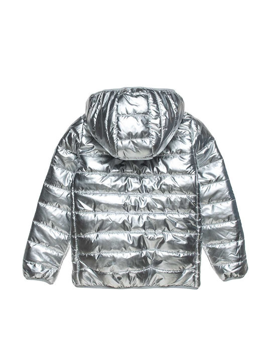 Alouette Kids Quilted Silver Jacket
