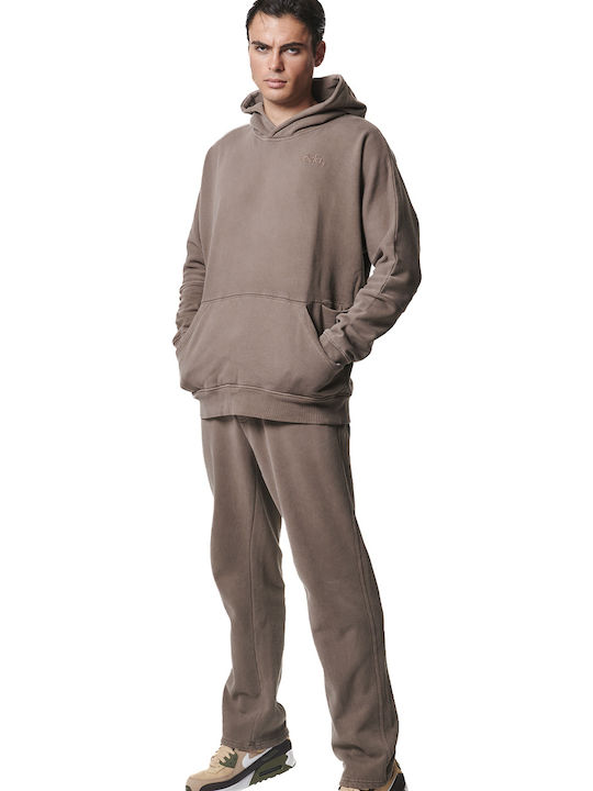 Sweatpants without Elastic Faded Effect