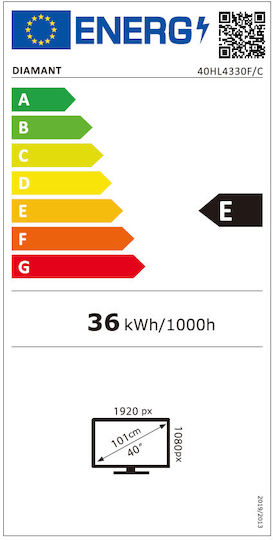 Horizon-Europe Смарт Телевизор 40" Full HD Direct LED Diamant 40HL4330F/C (2023)