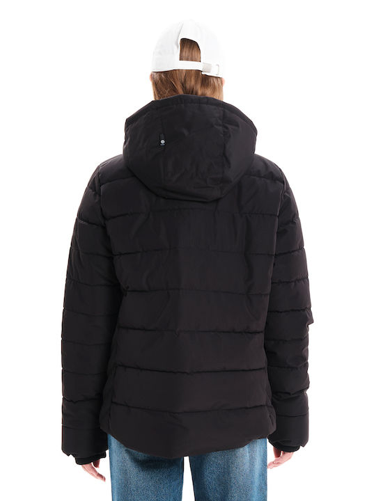 Scurtă Jachetă de femei Puffer Negru