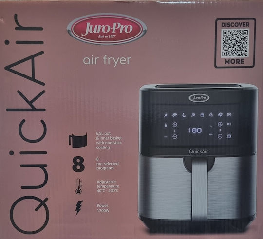 Juro-Pro Friteuză cu aer 6.5lt Argintiu 31013354700447