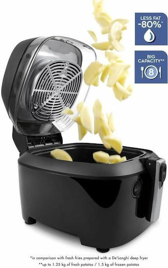 De'Longhi Ideal Fry Air Fryer 1.5lt Black