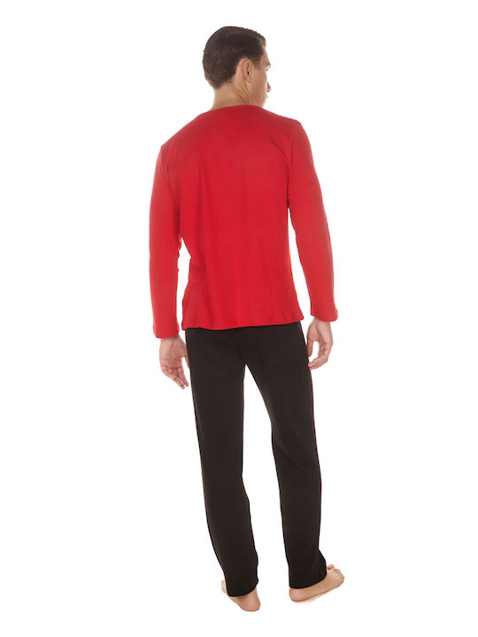 Comfort Men's Winter Pajamas Set Red