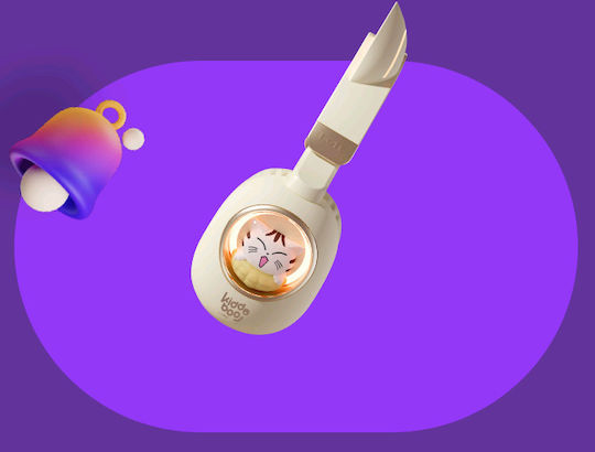 Kiddoboo Delulu Bluetooth Wireless On Ear Headphones with 6 hours of Operation Gold