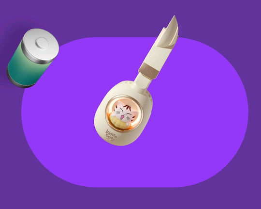 Kiddoboo Delulu Bluetooth Wireless On Ear Headphones with 6 hours of Operation Gold