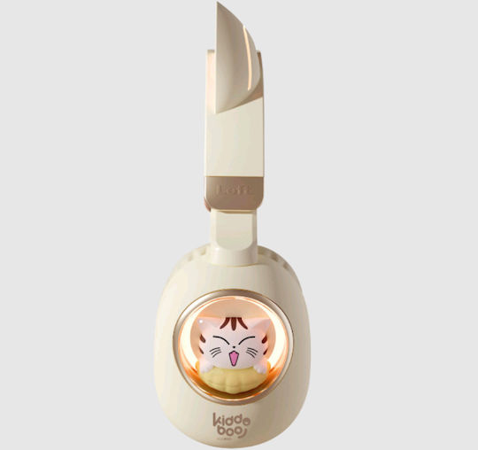 Kiddoboo Delulu Bluetooth Wireless On Ear Headphones with 6 hours of Operation Gold