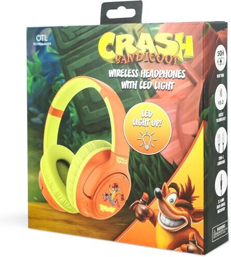 OTL Crash Bandicoot Fără fir / Cu fir Pentru copii Over Ear Căști cu 50 ore de Funcționare Multicolor