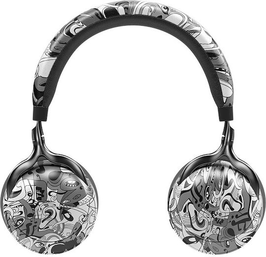 VJ086 Wireless / Wired On Ear Headphones with Radio with 8 hours of Operation Brown